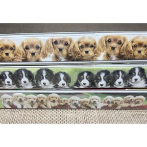 Vtg Class Act Binder Lot Puppy Keith Kimberlin 1" 3 Ring Animal Retro Stationery